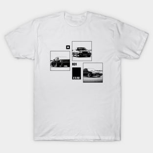 NISSAN SKYLINE GTS-R R31 Black 'N White Archive T-Shirt